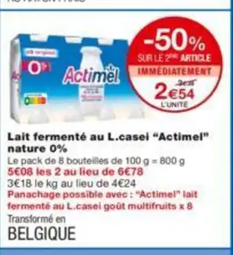 Monoprix Lait Fermenté Au l Casei Actimel offre