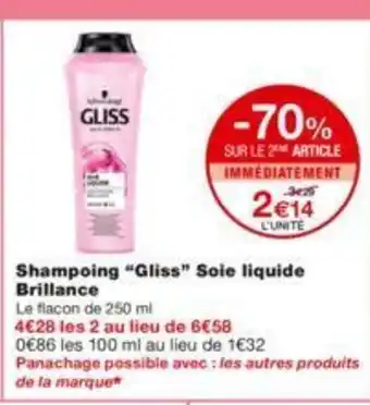 Monoprix Shampoing Gliss Soie Liquide offre
