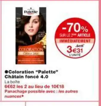 Monoprix Coloration Palette offre
