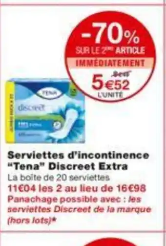 Monoprix Serviettes d'Incontinence offre