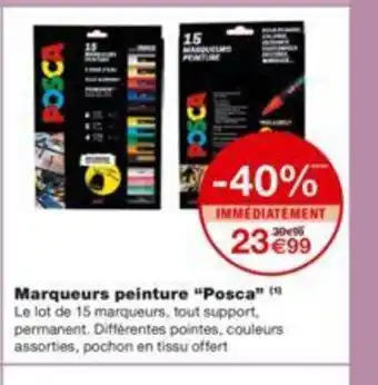Monoprix Marqueurs Peinture Posca offre