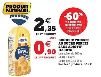 U Express Brioche Tressée Au Sucre Perlée Sans Additif Harrys offre