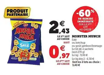 U Express Monster Munch Vico offre