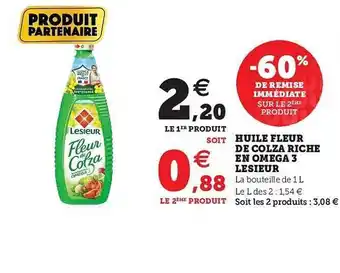 U Express Huile Fleur De Colza Riche En Omega 3 Lesieur offre
