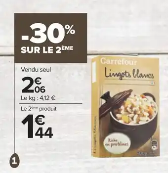 Carrefour Carrefour haricots lingots blancs offre