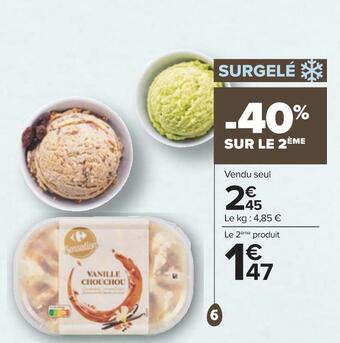 Carrefour Carrefour crème glacée offre