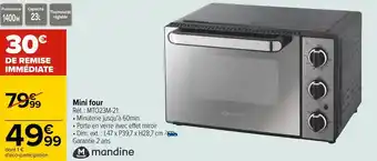 Carrefour Mandine mini four offre