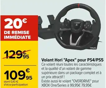 Carrefour Volant hori "apex" pour ps4/ps5 offre