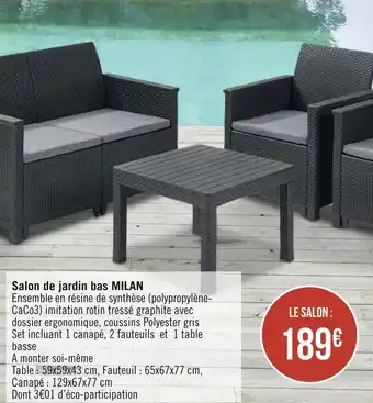 Géant Casino Salon de jardin bas milan offre