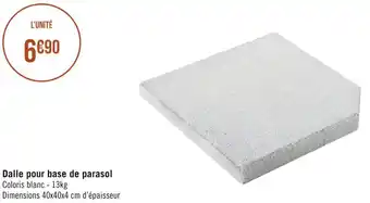 Dalle pour base de parasol