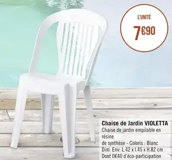 Géant Casino Chaise de jardin violetta offre
