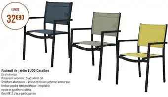 Géant Casino Fauteuil de jardin ludo caraïbes offre