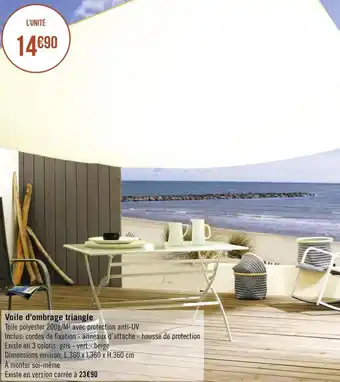 Géant Casino Voile d’ombrage triangle offre