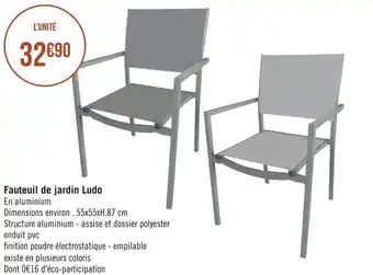 Géant Casino Ludo fauteuil de jardin offre