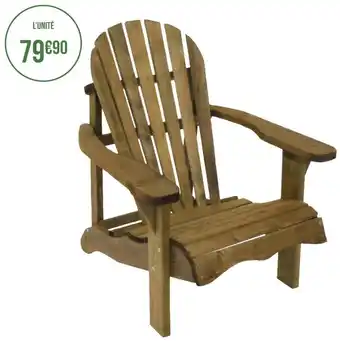 Géant Casino Fauteuil de jardin relax en bois offre