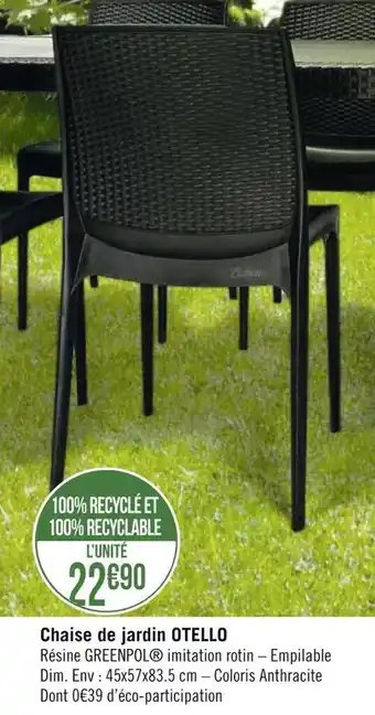 Géant Casino Chaise de jardin otello offre