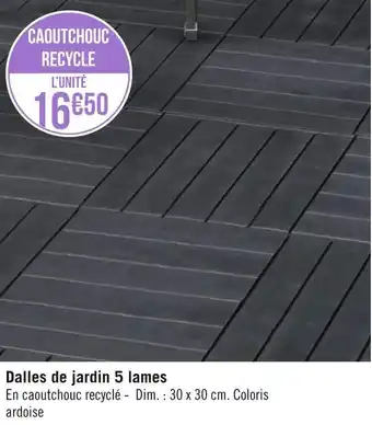 Géant Casino Dalles de jardin 5 lames offre
