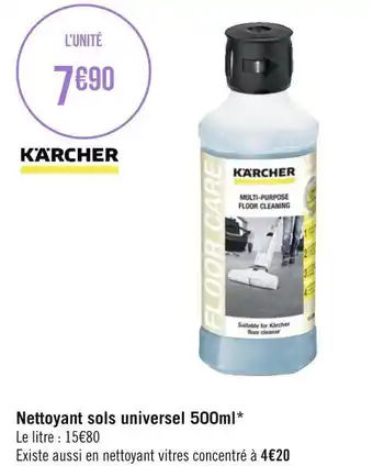 Géant Casino K*a*rcher nettoyant sols universel 500ml offre