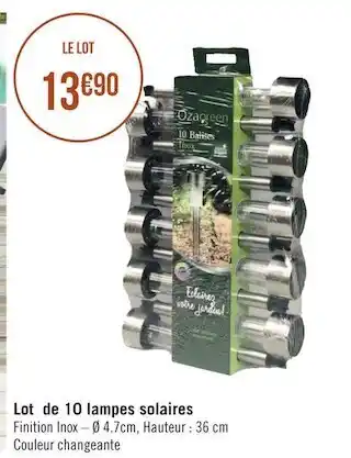 Casino Supermarchés Lot de 10 lampes solaires offre