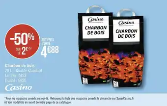 Casino Supermarchés Casino charbon de bois offre