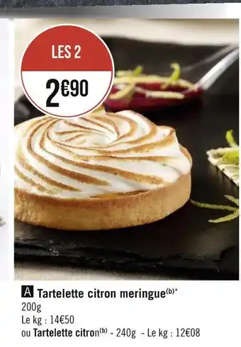 Géant Casino Tartelette citron meringue offre