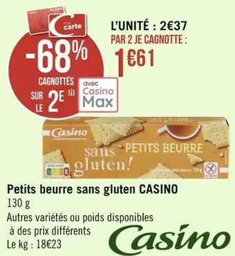 Géant Casino Casino petits beurre sans gluten offre