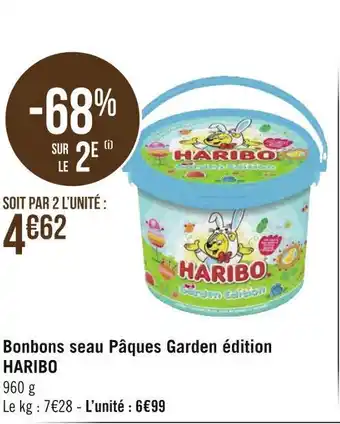 Haribo bonbons seau pâques garden édition