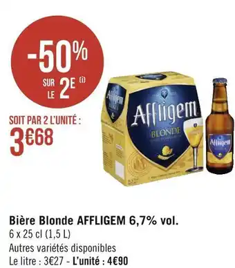Géant Casino Affligem bière blonde 6,7% vol. offre