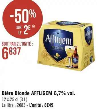 Géant Casino Affligem bière blonde 6,7% vol. offre