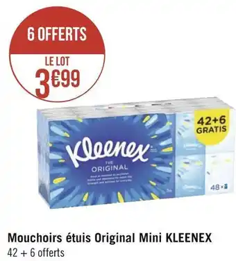 Géant Casino Kleenex mouchoirs étuis original mini offre