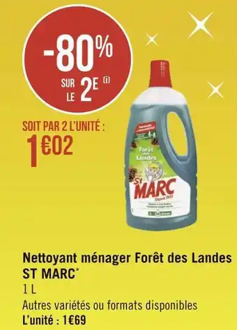 Géant Casino St marc nettoyant ménager forêt des landes * offre