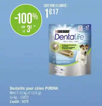 Géant Casino Purina dentalife pour chien offre