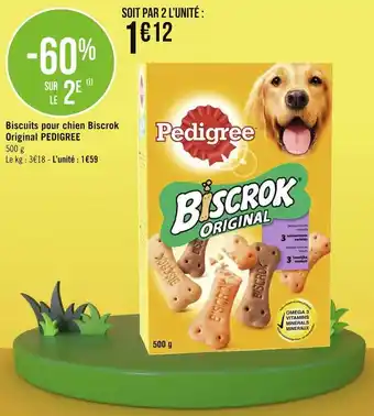 Géant Casino Pedigree biscuits pour chien biscrok original offre