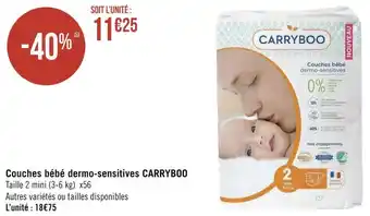 Carryboo couches bébé dermo-sensitives