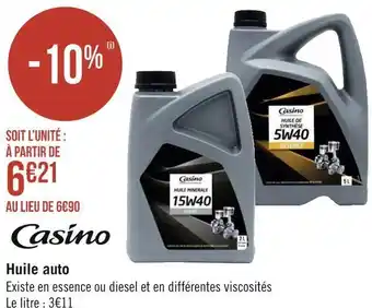 Géant Casino Casino huile auto offre