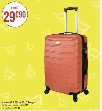 Géant Casino Valise abs 50cm oslo rouge offre
