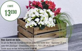 Géant Casino Bac carré en bois offre