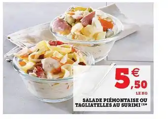 U Express Salade Piémontaise Ou Tagliatelles Au Surimi offre