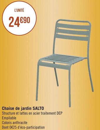 Géant Casino Chaise de jardin salto offre