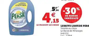 U Express Lessive Liquide Persil offre