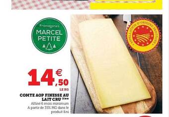 U Express Comte Aop Finesse Au Lait Cru offre