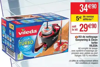 Cora x Carrefour Kit de nettoyage Easywring & Clean turbo Vileda offre