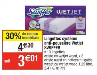 Cora x Carrefour Lingettes système anti-poussière Wetjet Swiffer offre