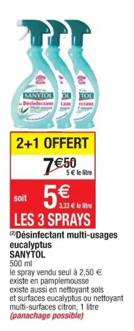 Cora x Carrefour Désinfectant multi-usages eucalyptus Sanytol offre