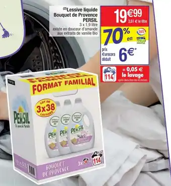 Cora x Carrefour Lessive liquide Bouquet de Provence Persil offre