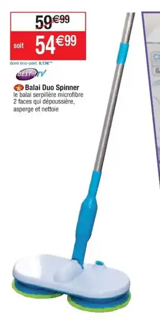 Cora x Carrefour Balai Duo Spinner offre