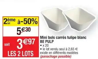 Cora x Carrefour Mini Bols Carrés Tulipe Blanc offre