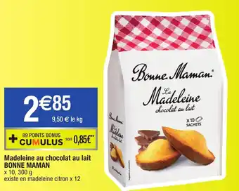 Migros Madeleine au chocolat au lait BONNE MAMAN offre