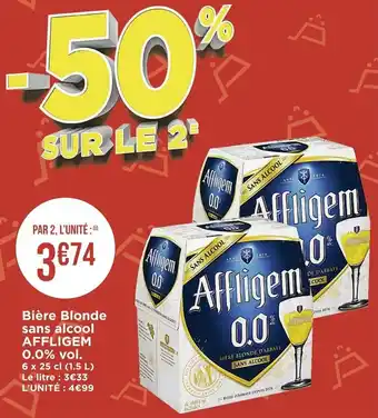 Casino Supermarchés Bière blonde sans alcool AFFLIGEM offre