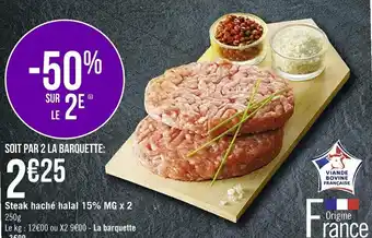 Casino Supermarchés Steak haché halal offre